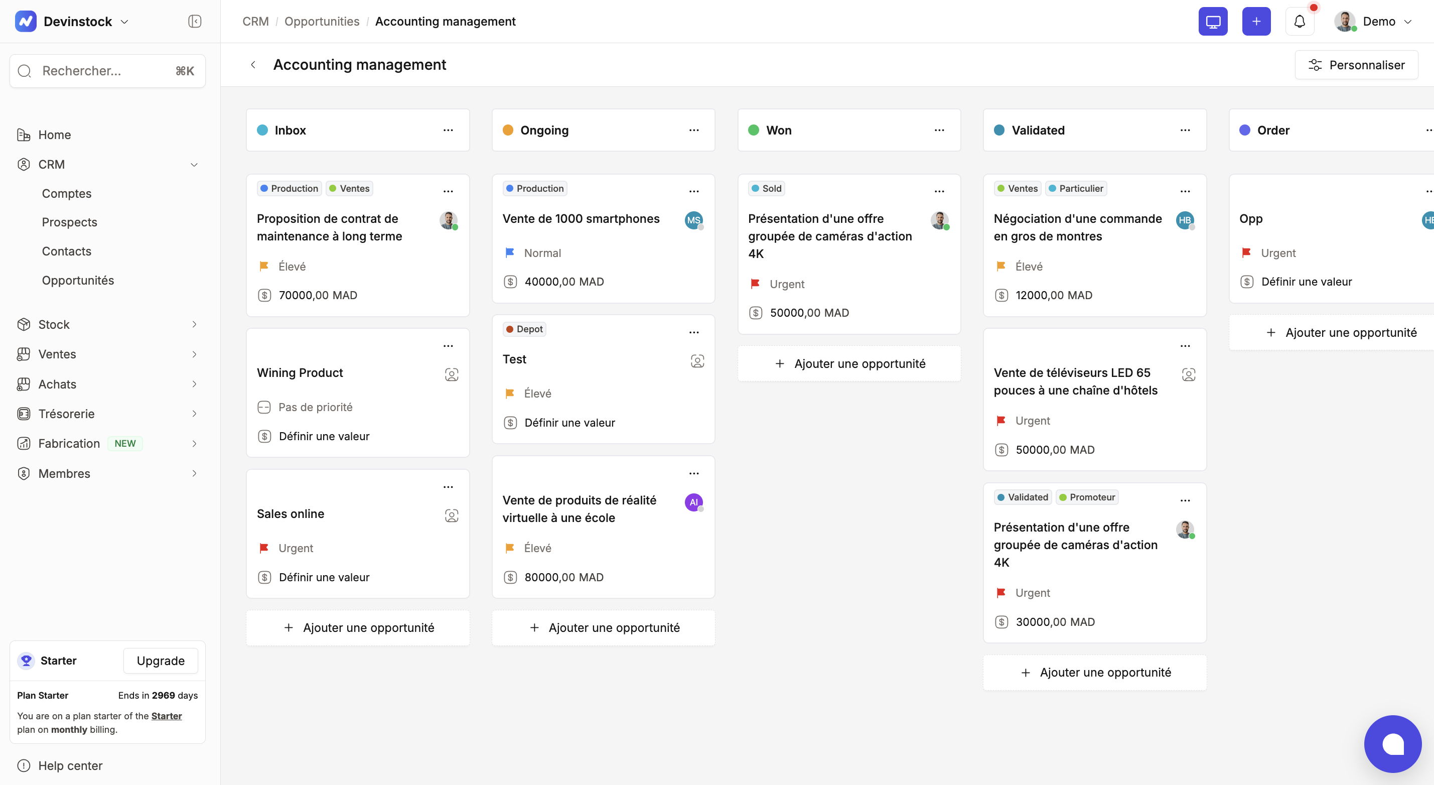FAQ CRM Devinstock